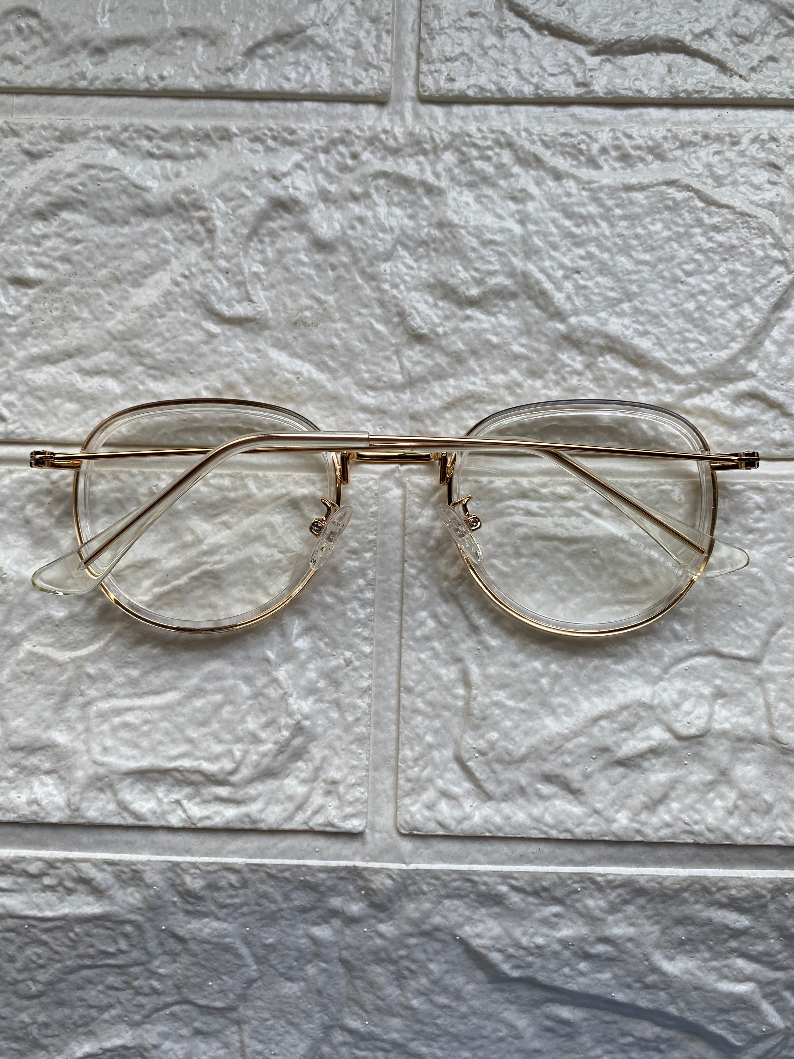 Lentes Semiredondos Clear y Gold
