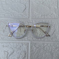 Lentes Cat Eye Doble Marco Gold y Blanco
