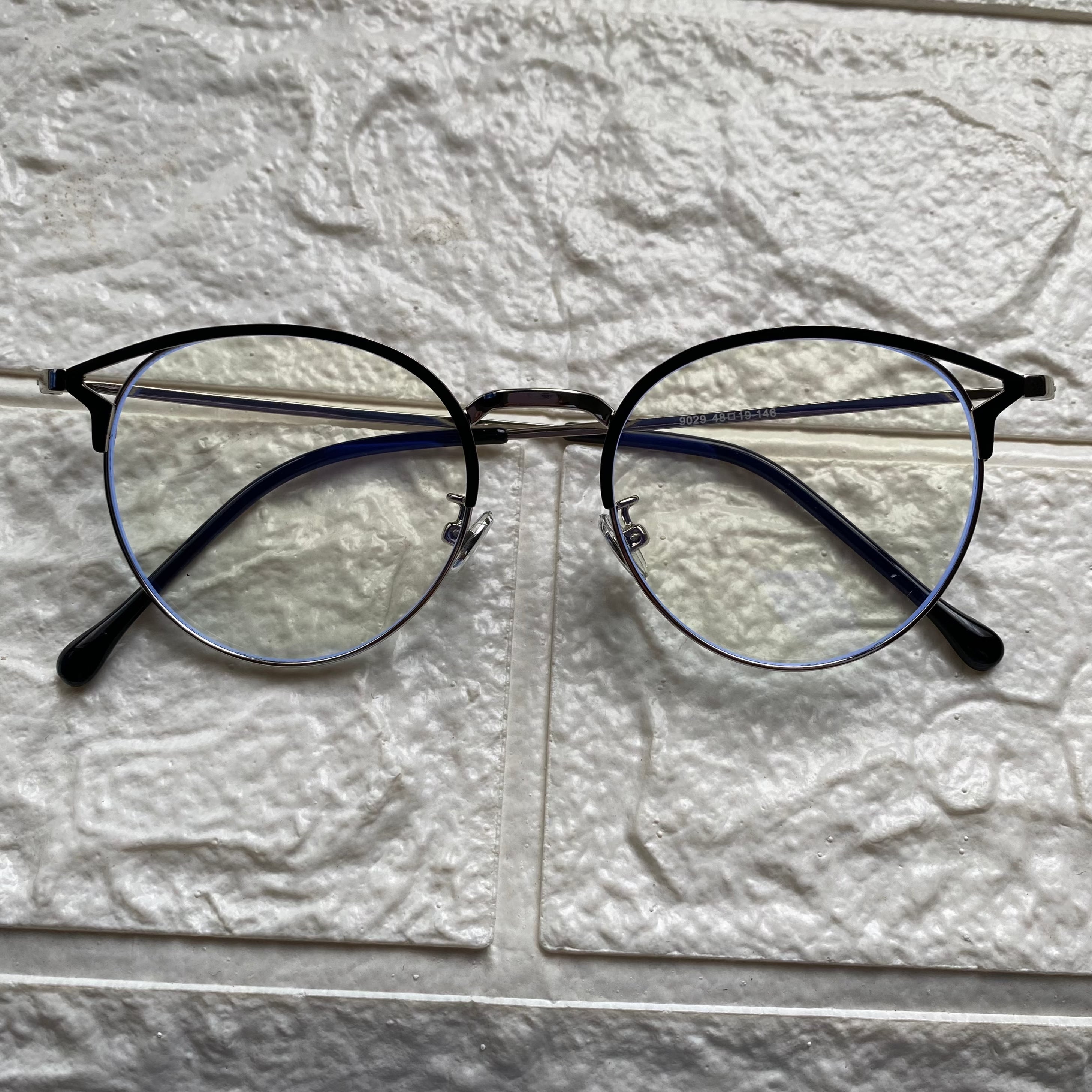 Lentes Cat Eye Silver y Negro de Metal