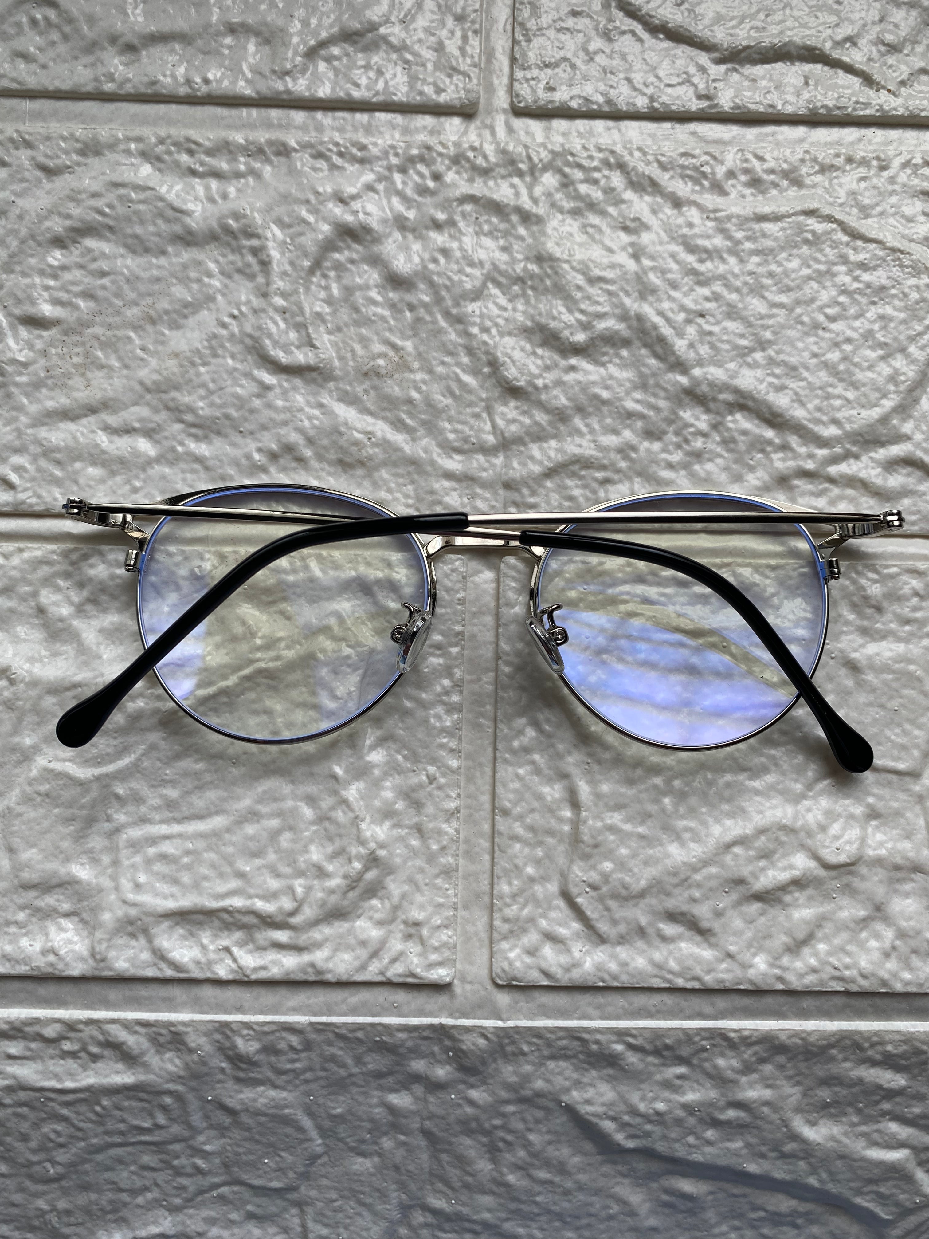 Lentes Cat Eye Silver y Negro de Metal