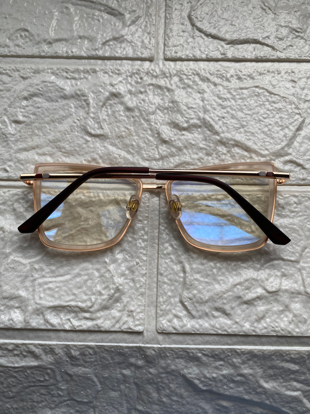 Lentes Cat Eye Vintage Gold y Clear