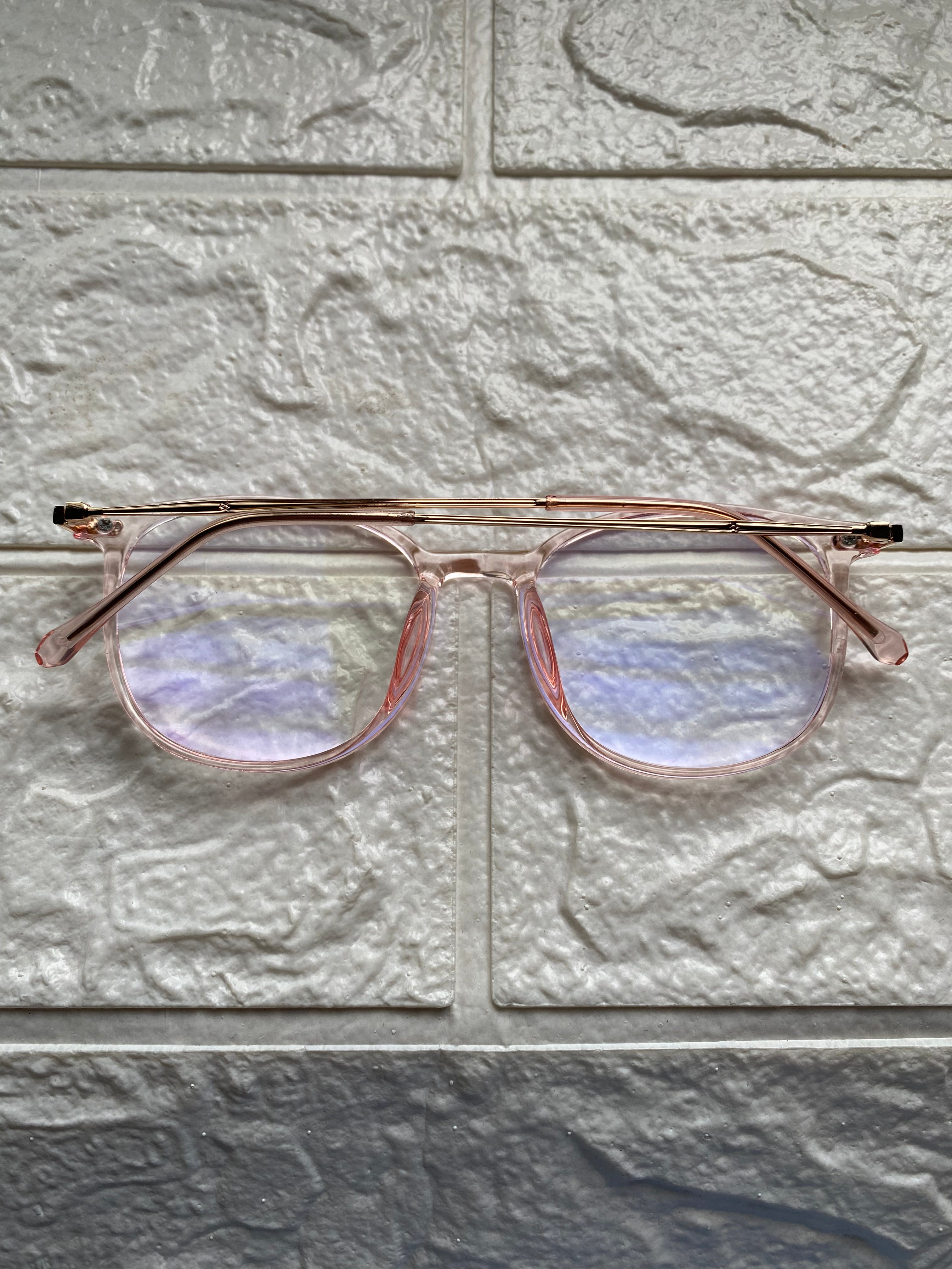 Lentes Semiredondos Pink y Gold