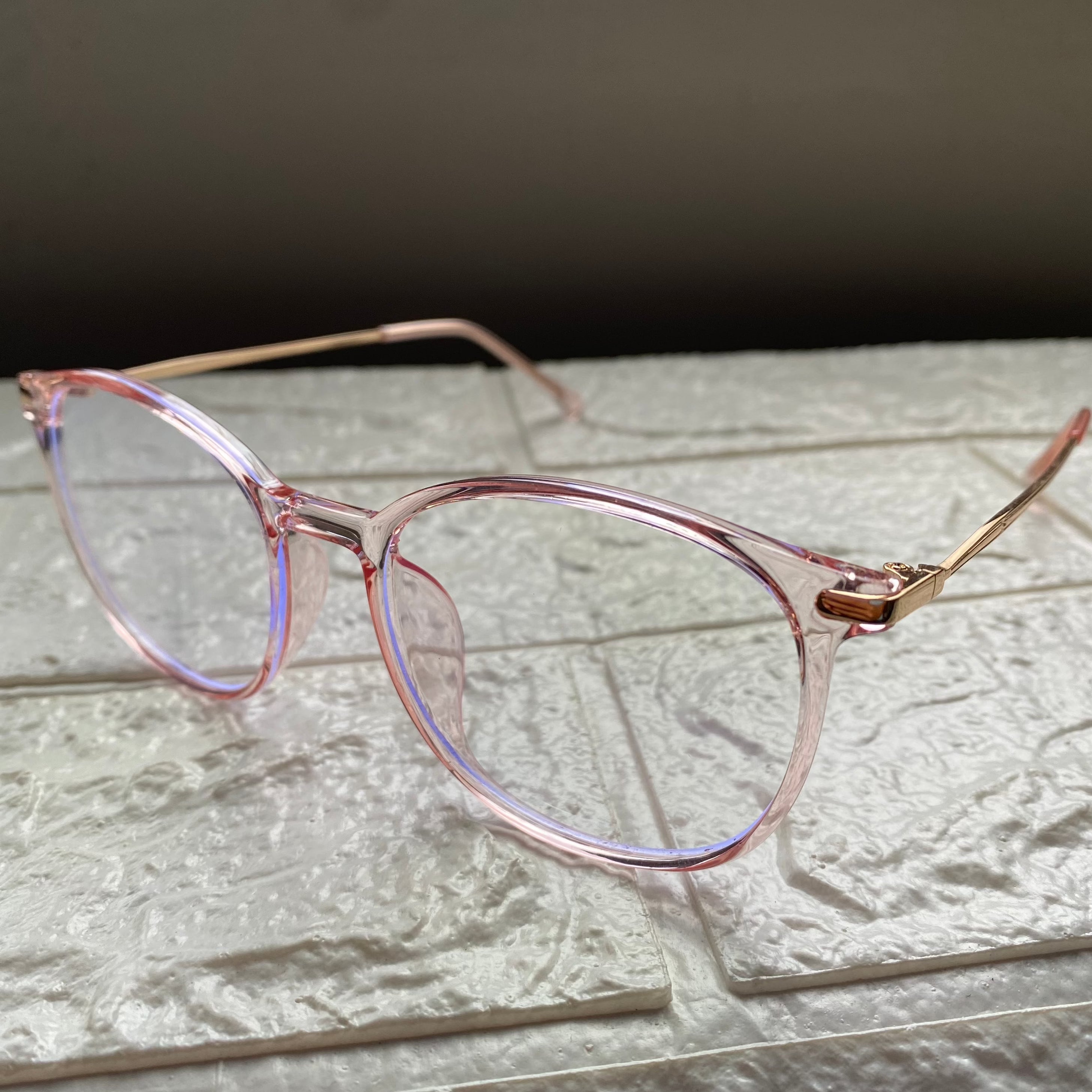 Lentes Semiredondos Pink y Gold