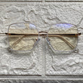 Lentes Cuadrados Gold y Blanco