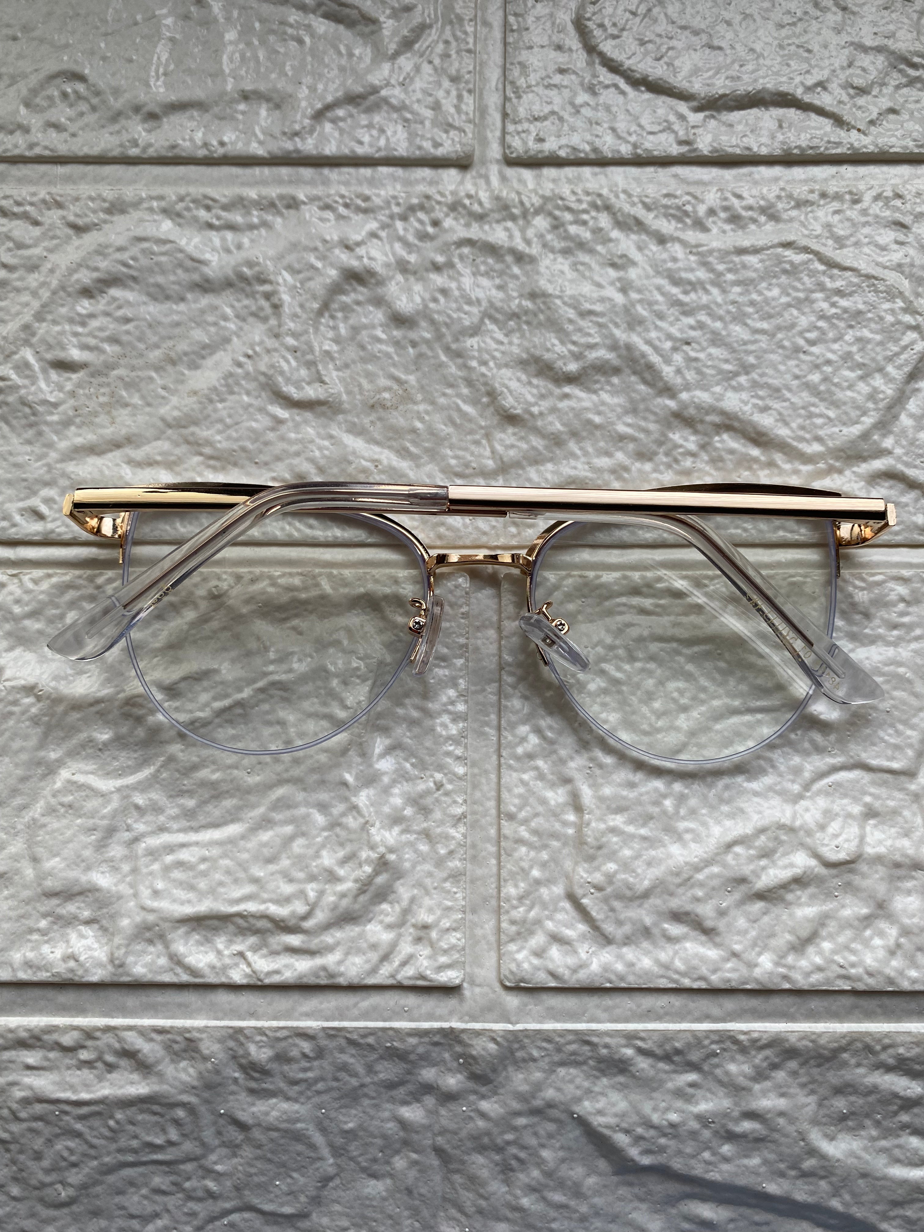 Lentes Cat Eye Mitad Vidrio Blanco