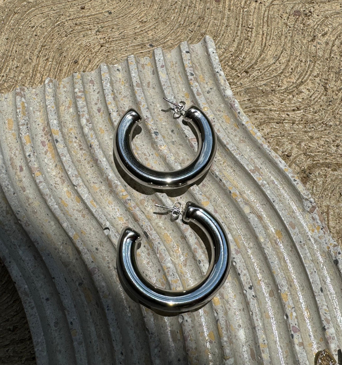 Hoops Silver 40mm Silver