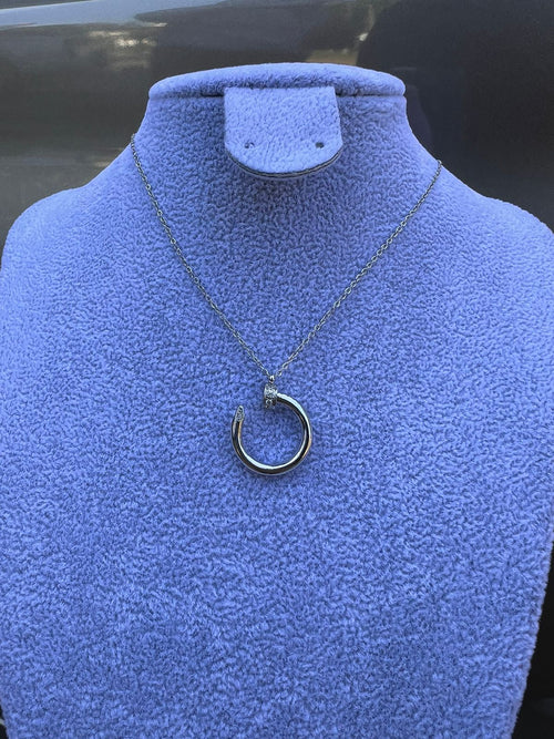 Cadena Clavo Silver & Detalles Bling