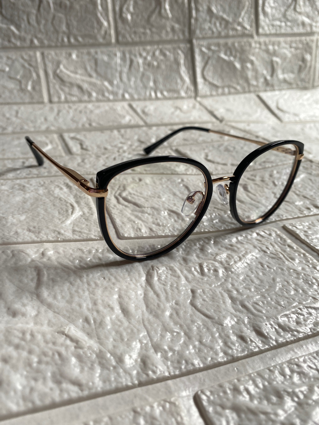 Lentes Semi redondos Negros New