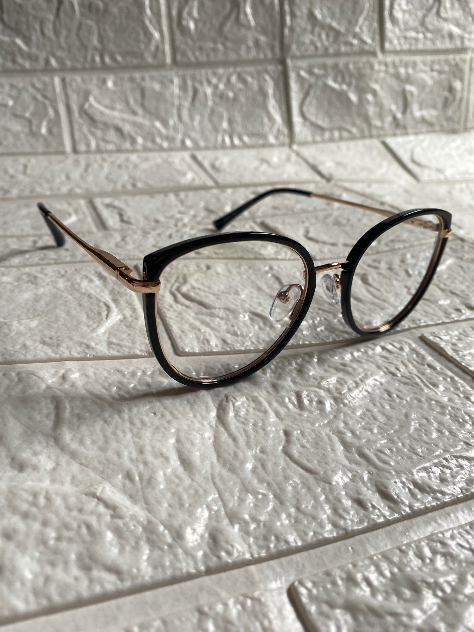 Lentes Semi redondos Negros New