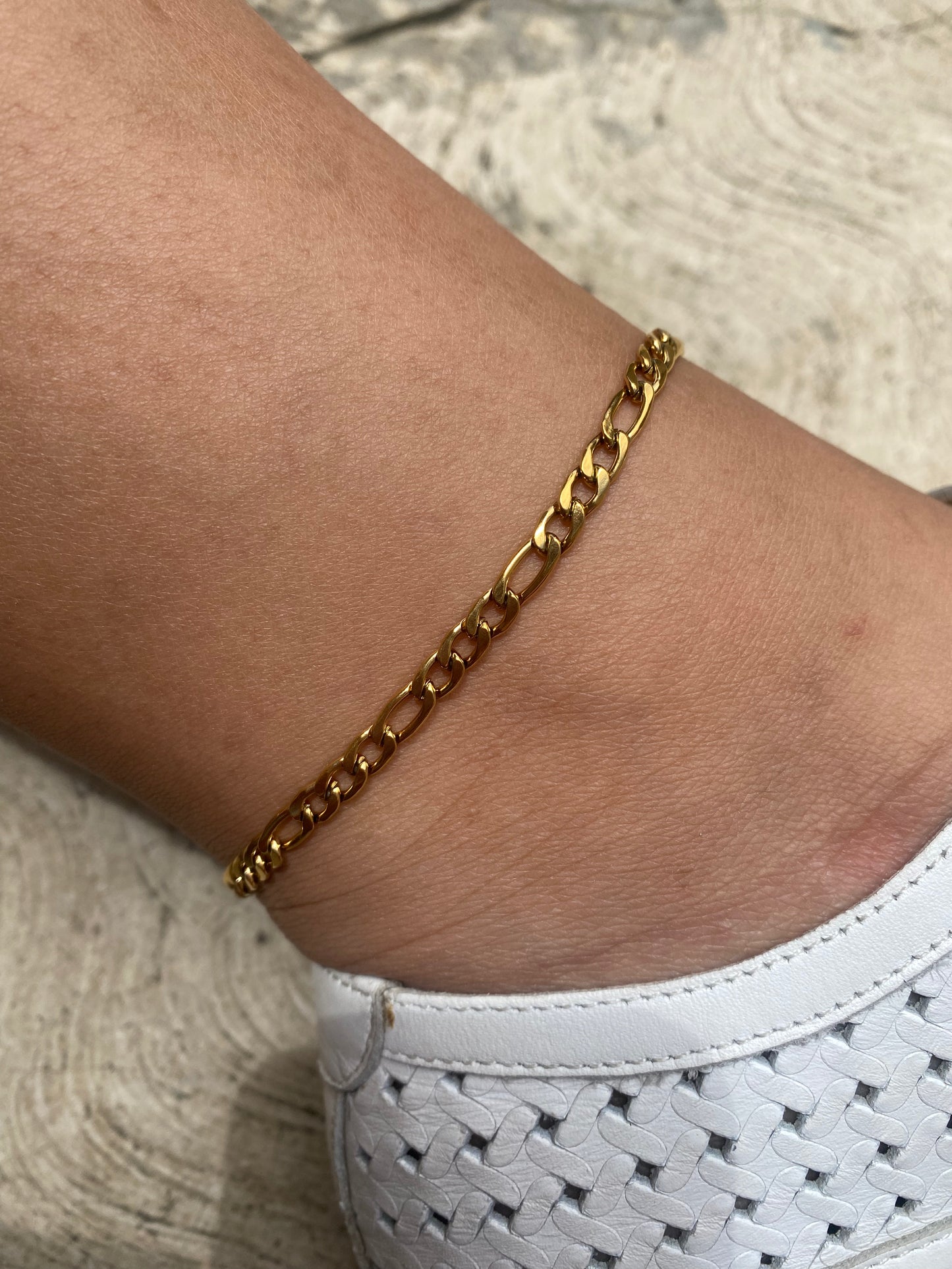 Tobillera Figaro Gold