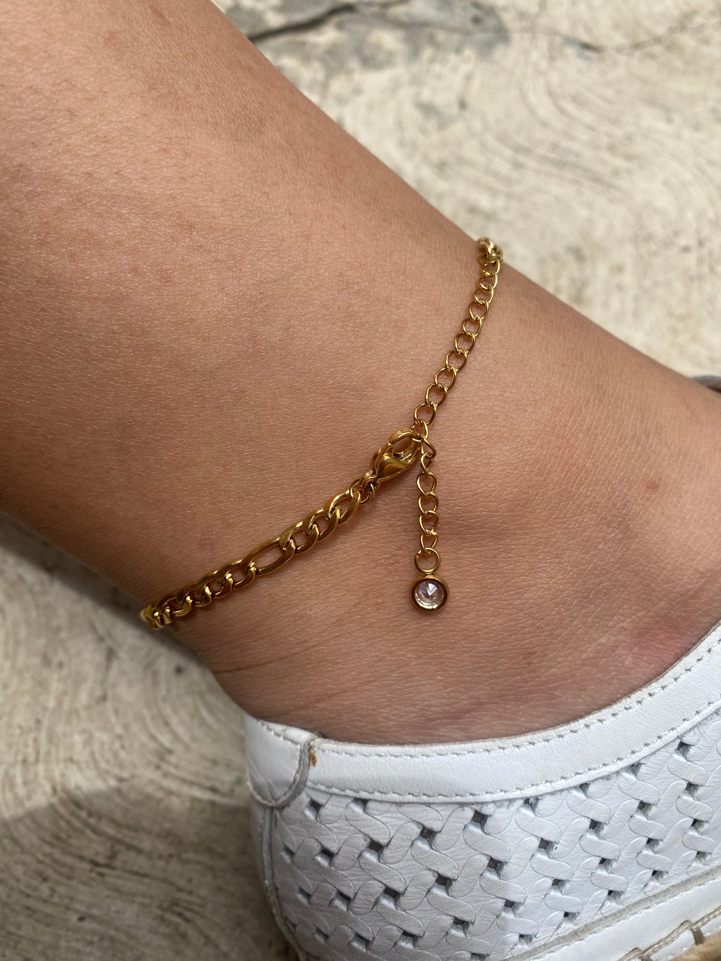 Tobillera Figaro Gold