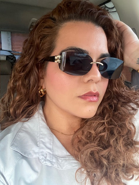 Lentes Miu Miu Vintage Negro Pequeño