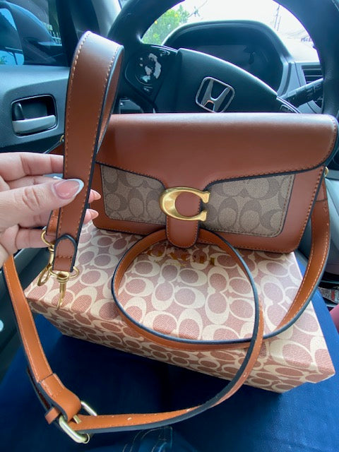 Cartera Coach Rectangular Cafe Caramelo
