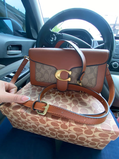 Cartera Coach Rectangular Cafe Caramelo
