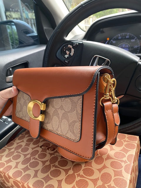 Cartera Coach Rectangular Cafe Caramelo