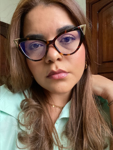 Lentes Cat Eye Leopardo Esquinas de Metal Gold