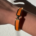 Bangle Hermes Naranja tipo Cuero