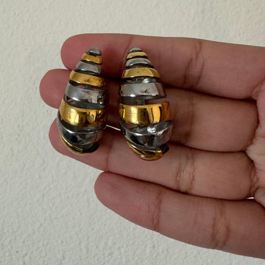 Gotas Espiral Gold/Silver