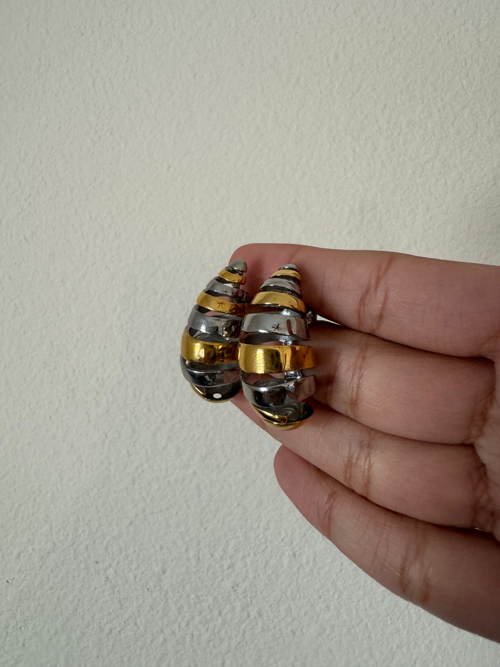 Gotas Espiral Gold/Silver