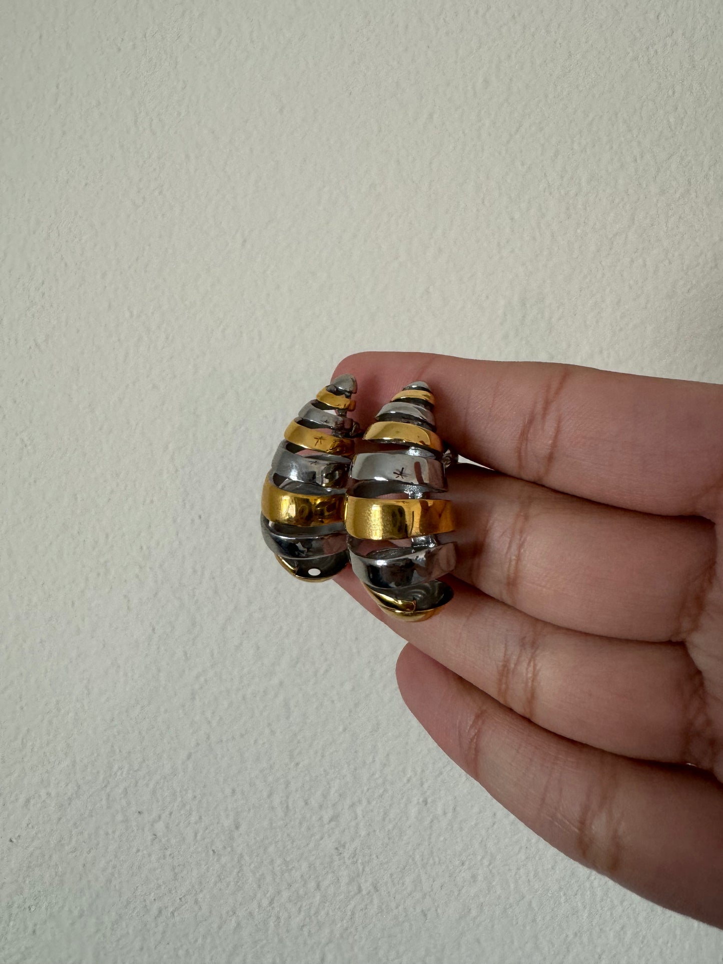 Gotas Espiral Gold/Silver