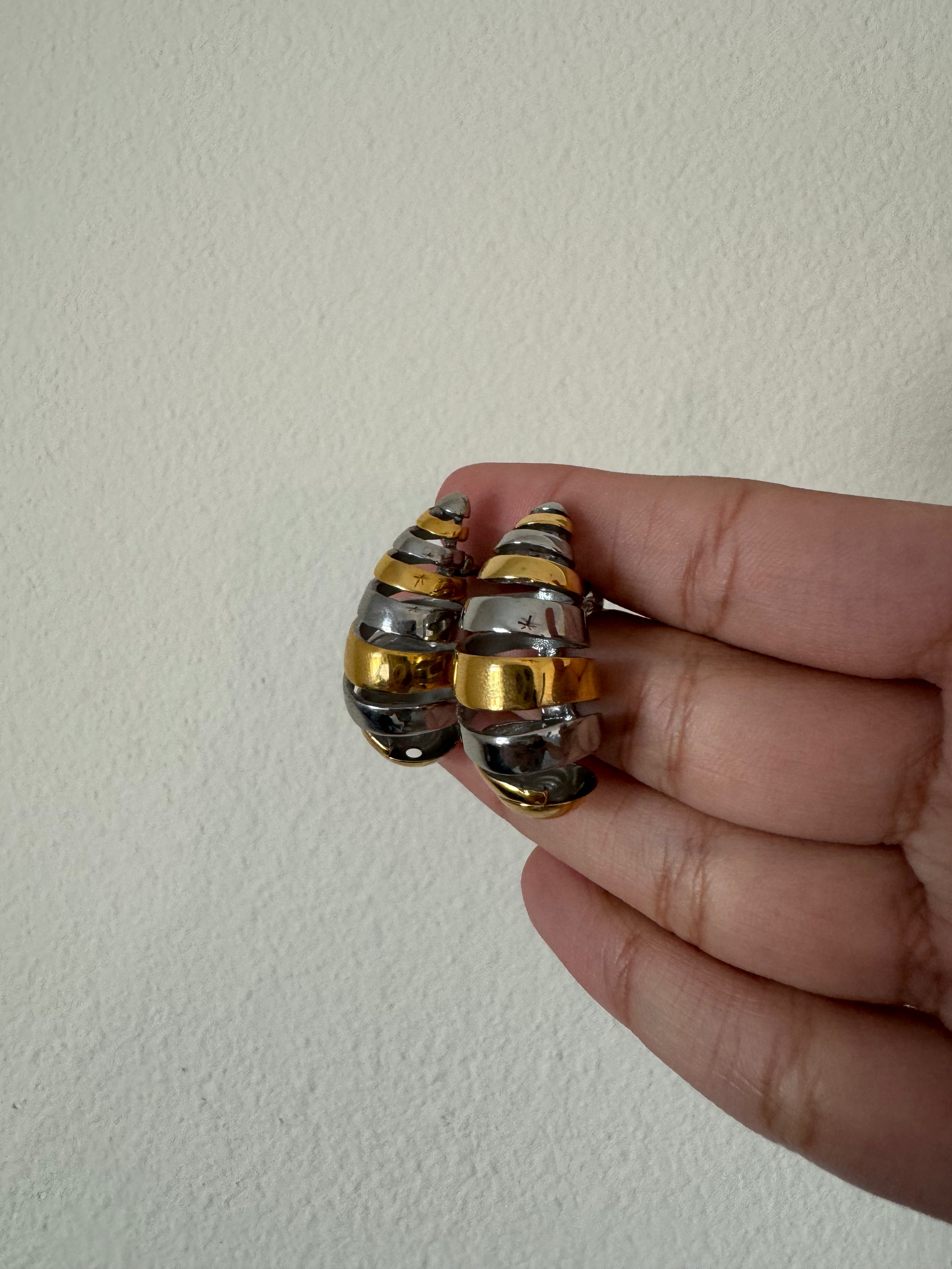 Gotas Espiral Gold/Silver