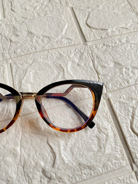 Lentes Cat Eye Negro y Leopardo Espectacular