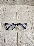 Lentes Cat Eye Negro Corte Diamante