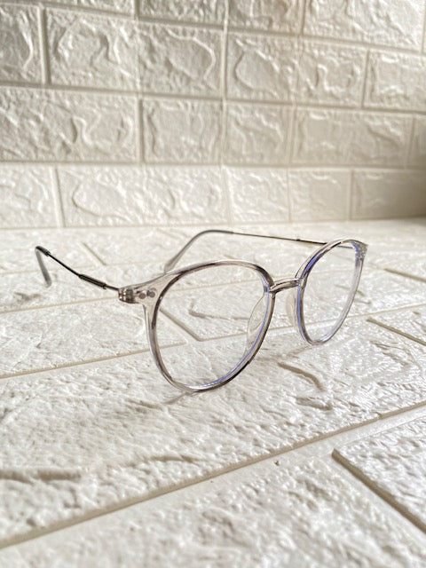 Lentes Semiredondos Gris con Silver