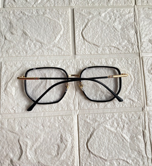 Lentes Semicuadrado Negro & Gold