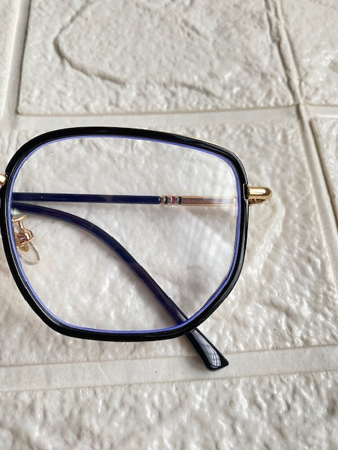 Lentes Semicuadrado Negro & Gold