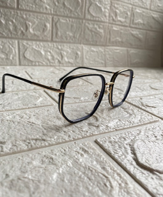 Lentes Semicuadrado Negro & Gold