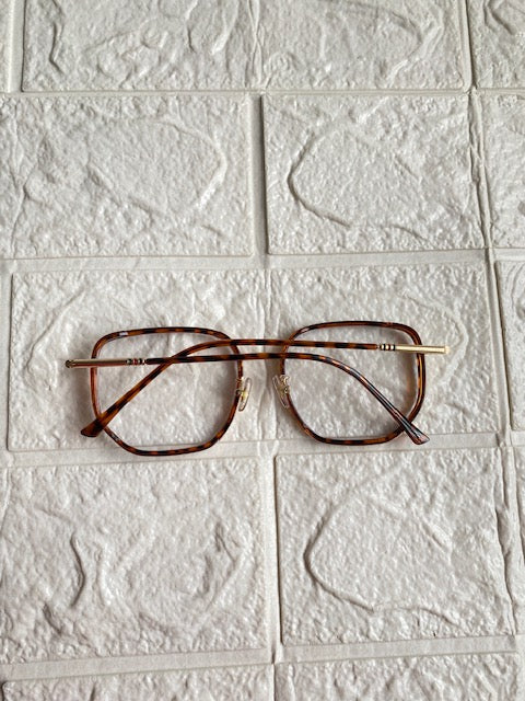 Lentes Semicuadrado Leopardo & Gold