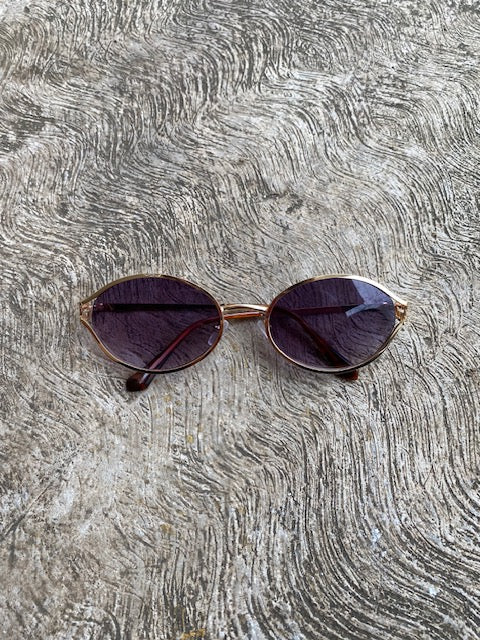 Lentes Tipo Miu Miu Ovalados Morado & Gold