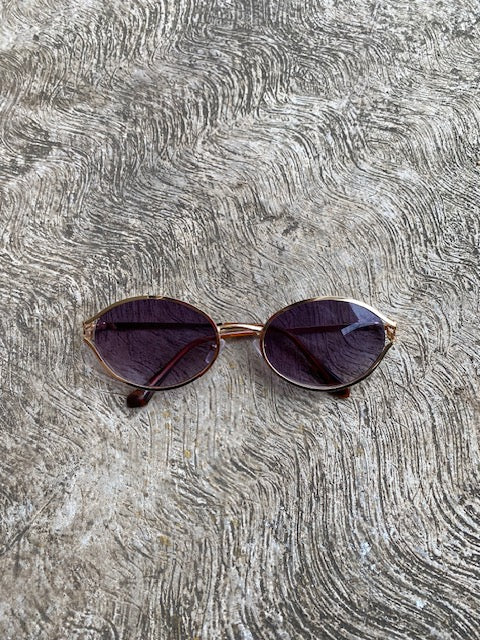 Lentes Tipo Miu Miu Ovalados Morado & Gold