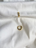 Mini Hoops Gold Skinny Plane 8mm