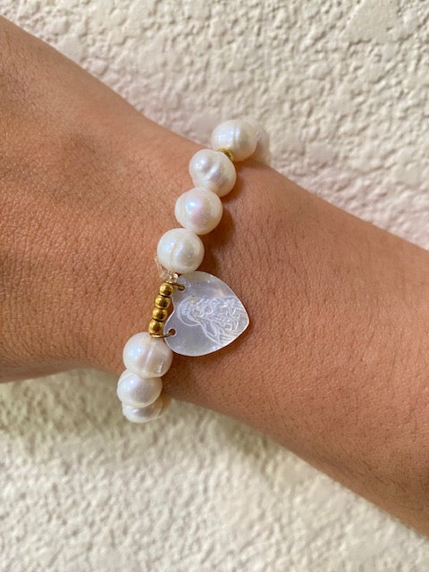Pulsera Virgencita Perlada