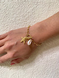 Pulsera Dorada Estrella de Mar