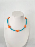 Chocker Turquesa con Naranja