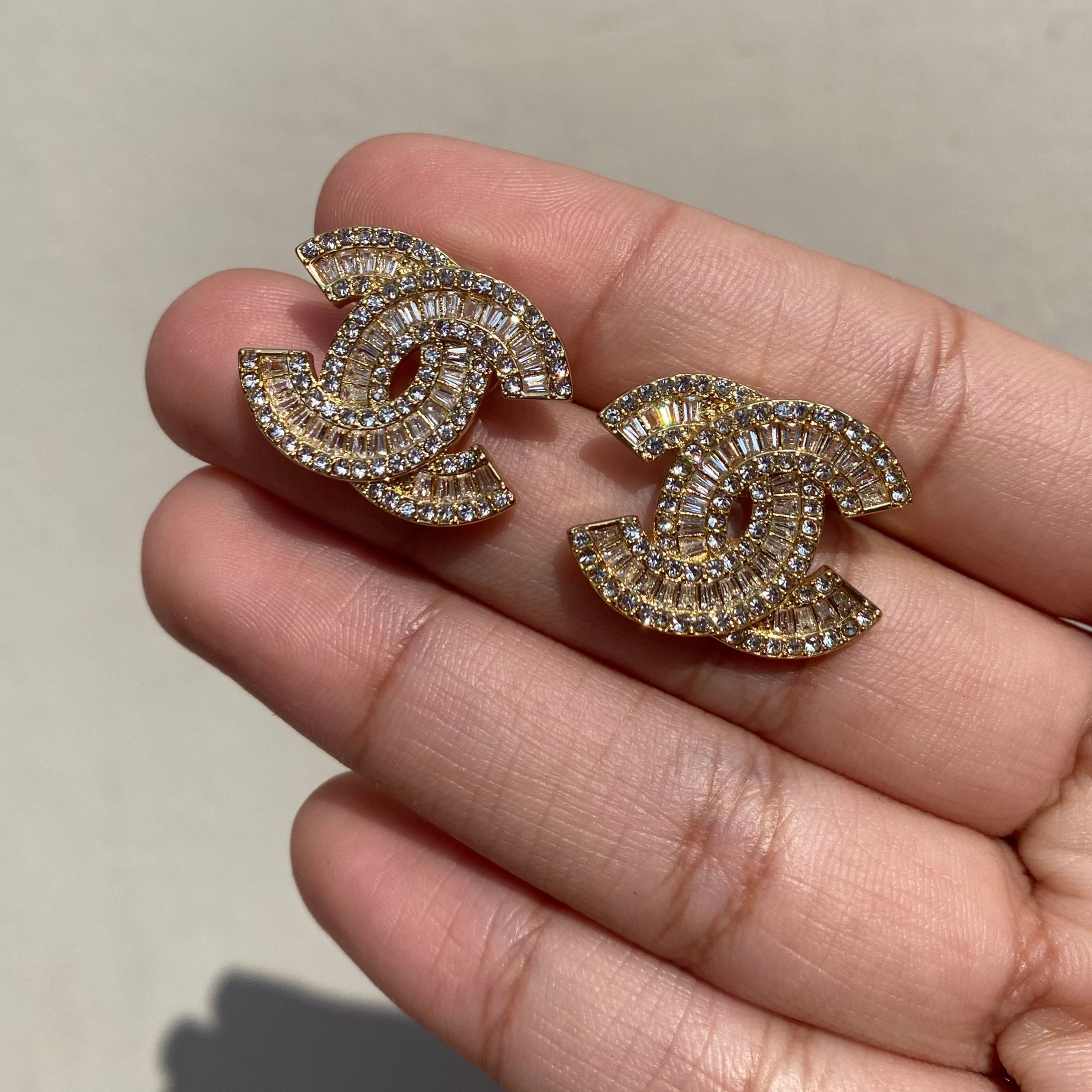 Studs Chanel Brillos Gold