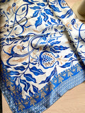 Bandana Flores Azules & Beige