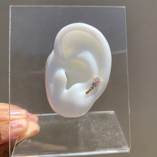 Piercing Estrella Fugaz Tornasol / Gold