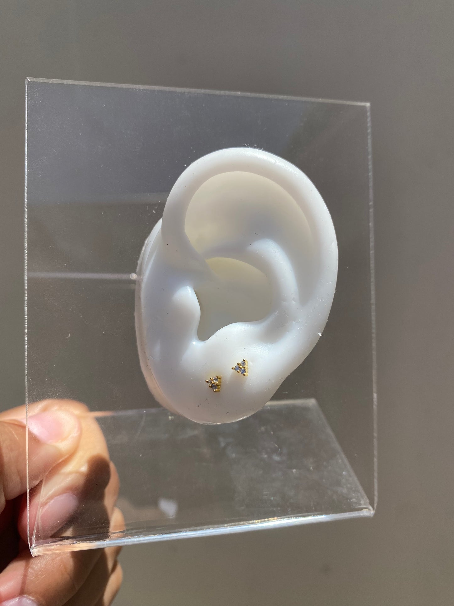 Par Piercings Triangulos Gold