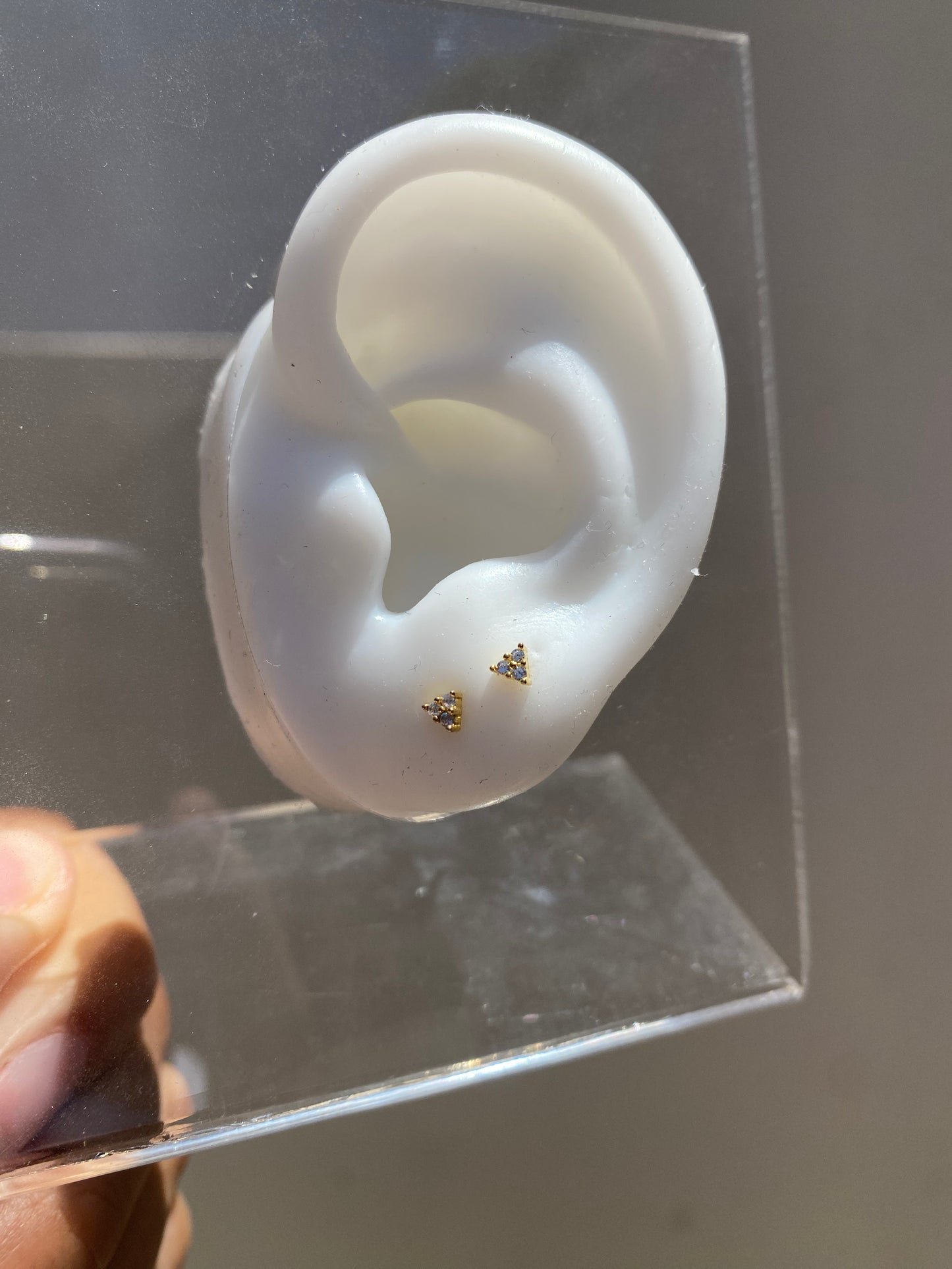 Par Piercings Triangulos Gold