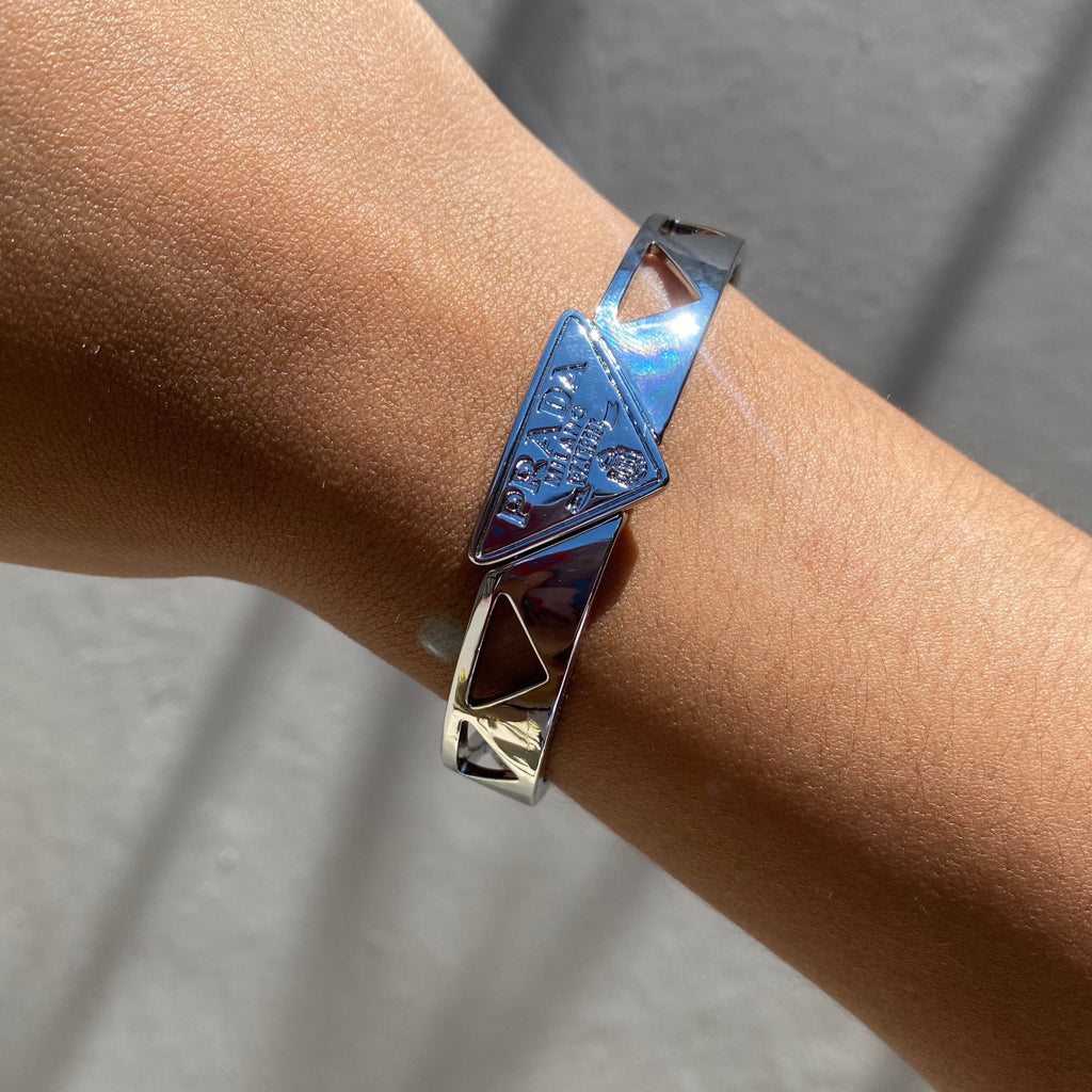 Bangle Prada Triangulos Silver