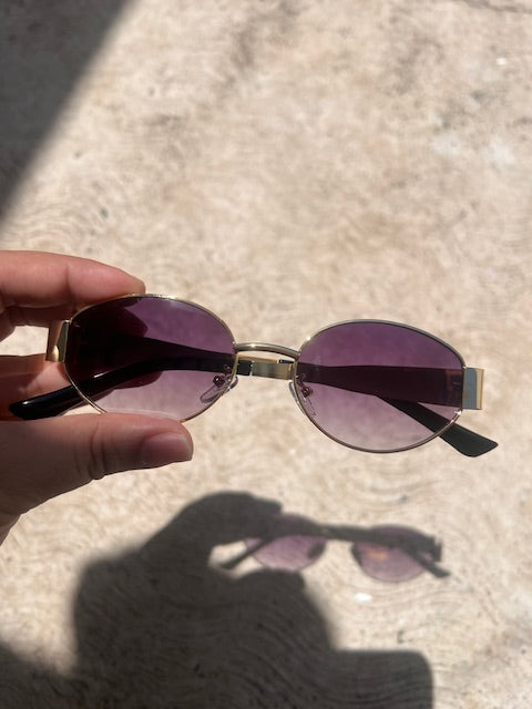 Lentes tipo Celine Morado y Gold
