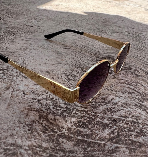 Lentes tipo Celine Morado y Gold
