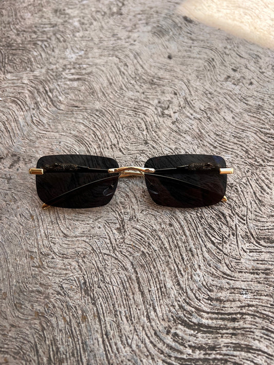 Lentes Tipo Cartier Rectangular Negro