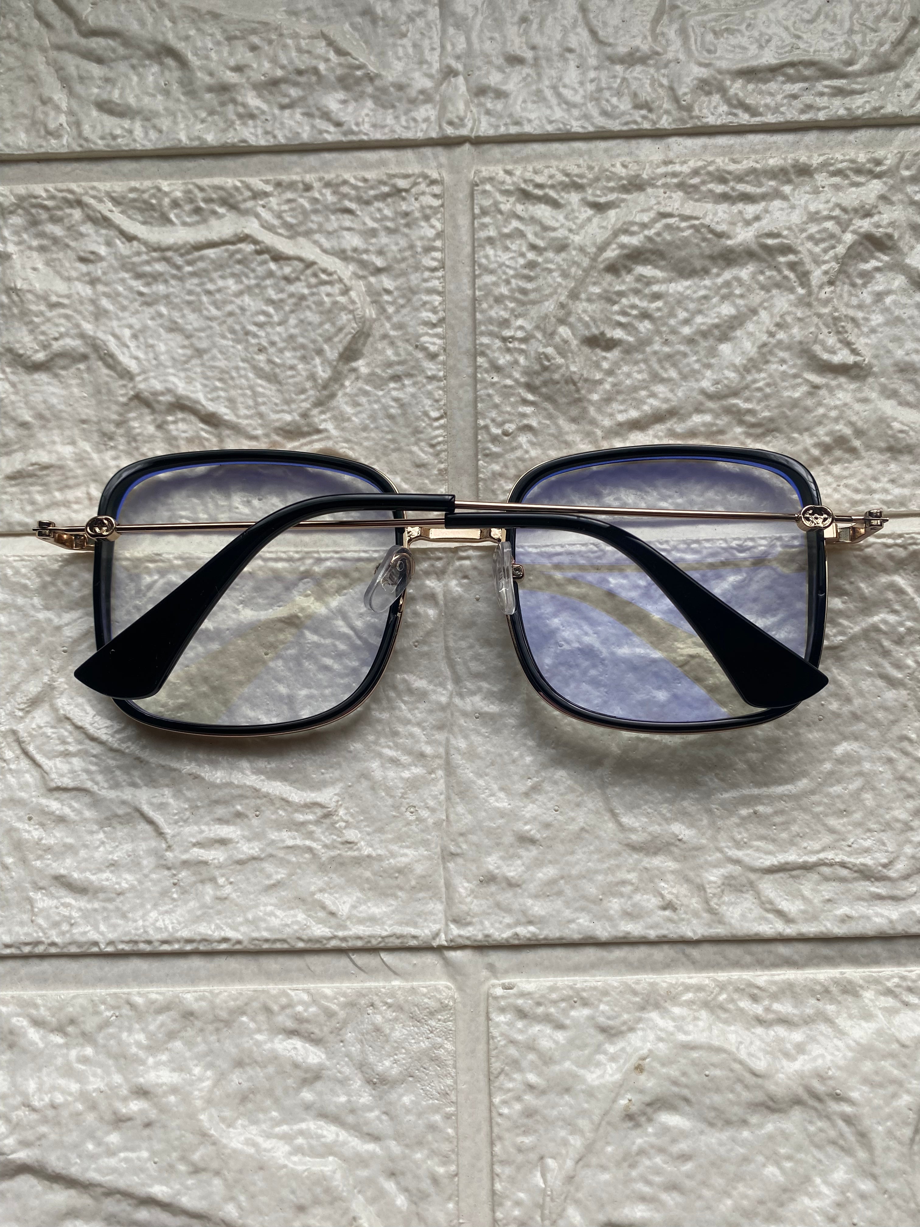 Lentes Black and Gold Square