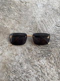 Lentes tipo Fendi Rectangulares Sin Aro Negro