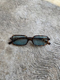 Lentes Miu Miu Rectangulares Leopardo Con Azul
